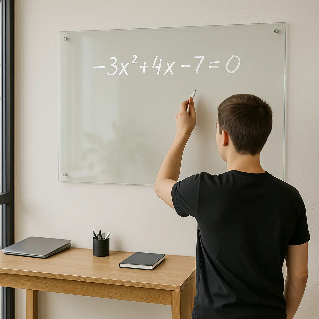 Pizarra de Cristal Transparente para Pared – No Magnética