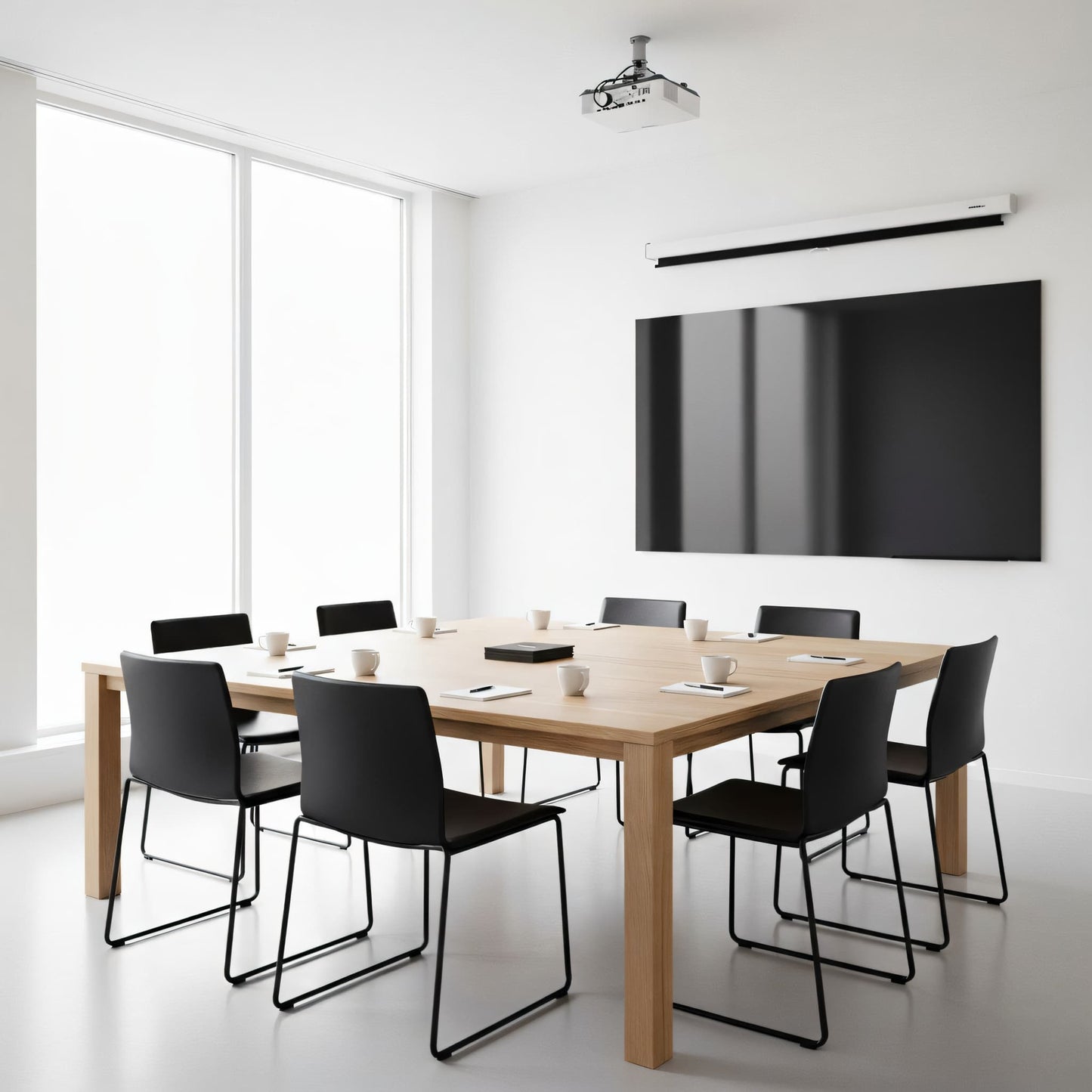 Pizarra Magnética de Cristal Templado – Negro Intenso